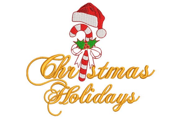 Christmas Holidays Embroidery Design