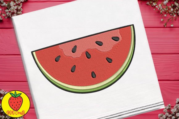Cute Watermelon Embroidery Design
