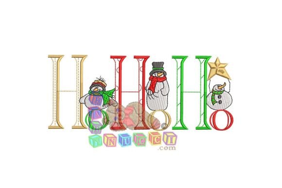 HO-HO-HO Snowmen: A Festive Embroidery Design