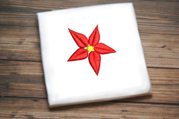 Lovely Red Flower Embroidery Design