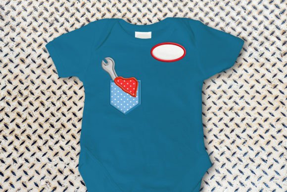 Mechanic Pocket with Wrench Applique